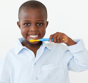 brushing and flossing